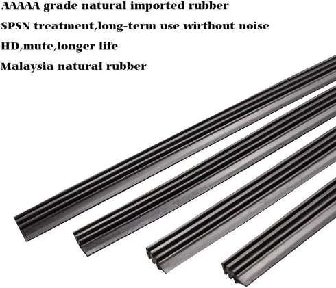 Car Frameless Windshield Wiper Blade Refills Rubber strips Pack of 2 (32 Inches)...