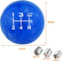 Lunsom 5 Speed Shift Knob, Ball Gear Shifting Stick Lever Knobs Fast Gear Shifter Handle Fit Most Manual Automatic Car Transmission (Blue)...