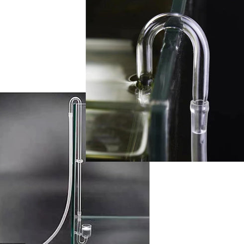 2PCS Glass U Shape Tube for Aquarium Air Pump Fish Tank Aquarium CO2 Diffuser Connect Tube...
