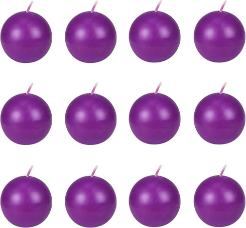Zest Candle 12-Piece Ball Candles, 2-Inch, Purple...