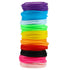 Multicolor Silicone Jelly Bracelets Hair Ties Women, 100 Pieces Random Color(Mixed Style)...
