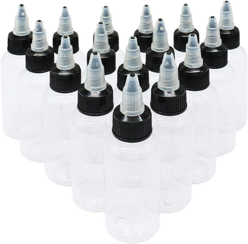 16Pcs 2 oz Bottles,PET Plastic Extruded Liquid Bottle,Hard Plastic Extruded Liquid Bottle,dropper,dispensing bottle,Laboratory wash Bottle,Waterco...