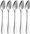5 PCS Grapefruit Spoons, Stainless Steel Grapefruit Spoon Utensil Set, Serrated Edge & Thick Gauge Handle, Silver Kitchen Tool with Non-stick Plat...