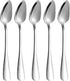 5 PCS Grapefruit Spoons, Stainless Steel Grapefruit Spoon Utensil Set, Serrated Edge & Thick Gauge Handle, Silver Kitchen Tool with Non-stick Plat...