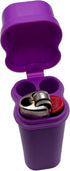 PopTube Pocket Lighter Case for Bic Lighters Small or Standard Size Waterproof Fit 2 in 1 (Purple)...