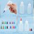 BENECREAT 8PCS Multi Purpose DIY Precision Tip Applicator Bottles 1/1.7 Ounce Needle Tip Glue Bottles with 8 Caps and 18 Tips for DIY Quilling, Cr...