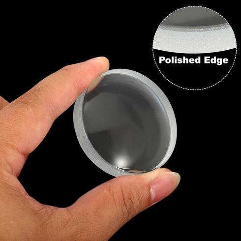 PATIKIL 0.4" (10mm) Focal Length Double Convex and Concave Lens Set, Glass Optically Polished Round Edges Lens for Physics Experiment Classroom, C...