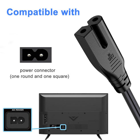 3.3FT Power Cord Replacement for Bose Companion 3, 5 Multimedia Speaker System, for Arris WiFi Router, Modem, Vizio Sound Bar System, Vizio E-M Se...