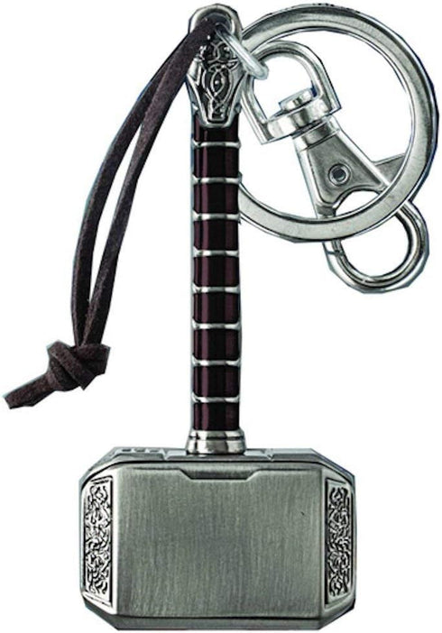 Marvel Comics Avengers Thor's Hammer Pewter Keychain Key Ring With Clip...