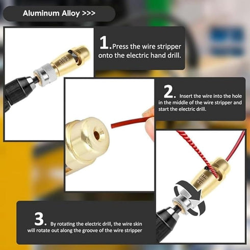 Wire Stripper for Drill, Drill Wire Stripping Tool Attachment, Wire Stripping and Twisting Tool, Electric Drill Wire Stripper and Twister, Quick E...
