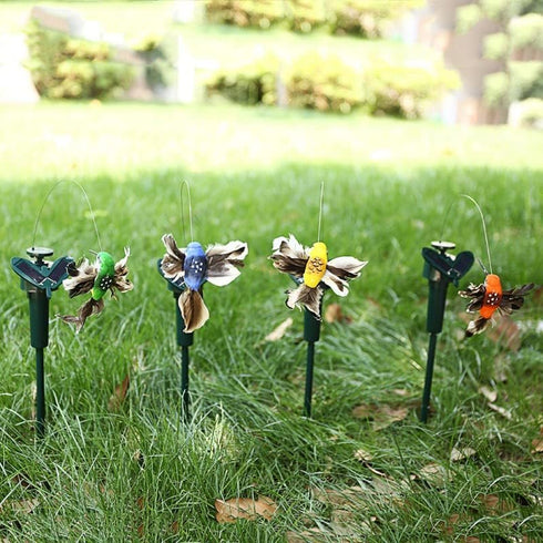 Hummingbird Flying Simulation for Garden Decoration, Window Decoration, Yards Decoration, Powered by Solar Panel (Sunflower)...