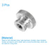 uxcell Knurled Thumb Nuts, 3Pcs M5 x D16mm x H10mm Stainless Steel Round Knobs Fasteners Through Hole Hand Screw Nut Silver for 3D Printer Parts, ...