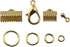 1 Box 8 Styles Jewelry Making Kit Open Jump Rings, Lobster Claw Clasps, Ribbon Clamp End, Drop Ends Pieces for Jewelry Making Bracelet Necklace Ar...