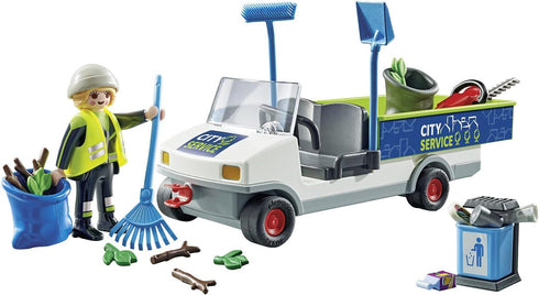 PLAYMOBIL City Action 71433 City Cleaning with Vehicle...