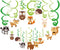 30Ct Woodland Animals Hanging Swirl Decorations, Forest Friends Birthday Party Supplies for Boy Girl Kids, Woodland Creatures Baby Shower Theme De...