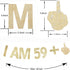 Morndew Gold Gliter I AM 59+1 Paper Banner for 60th Birthday Party Sign Backdrops Funny/Gag 60 Bday Party Wedding Anniversary Celebration Retireme...