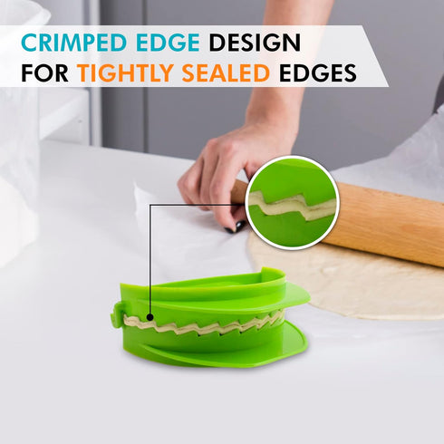 Zoie + Chloe Set of 3 Dough Press - Plastic Pastry Shaper & Empanada Maker Press With Crimped Crust Edges - Kitchen Tools For Making Dumplings, Ha...