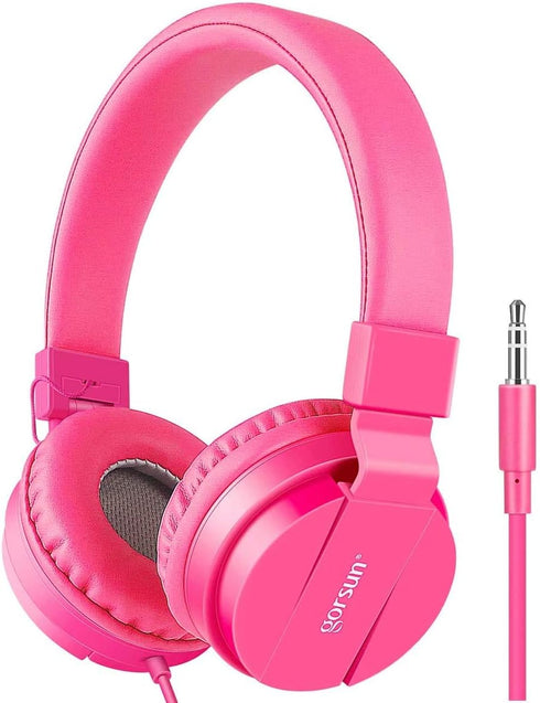 gorsun Kids Headphones, Lightweight Stereo Wired Toddler Headphones, Adjustable Headband Children's Headset for Smartphones Computer Pad Earphones...