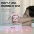 Bear Fan, Handheld Fan, Portable Neck Fan, Cute Desk Fan, Rechargeable, 3 Speed Wind, Bladeless Design, Exquisite Appearance, Pink...