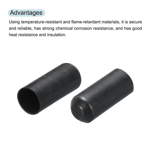 MECCANIXITY Heat Shrink End Cap 15mm ID x 40mm L 2:1 Waterproof Electrical Wire Wrap Adhesive Lined Sealed Heat Shrink Tubing Caps for Wire Cable,...