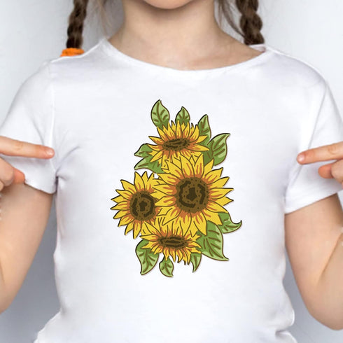 FINGERINSPIRE 6 Pcs Sunflower Stencils Drawing Painting Templates Sets Plastic Layered Sunflower Painting Stencils Sunflower Template Sets for Pai...