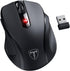 Wireless Mouse, D-09 Computer Mouse USB Cordless Mice for Laptop, Ergo Grips, Lightspeed 5-Level 2400 DPI, 16 Months Battery, Portable for PC Mac ...