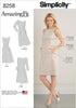 Simplicity 8258 Women's Sheath Dress Sewing Pattern, 3 Styles, Sizes 10-18...