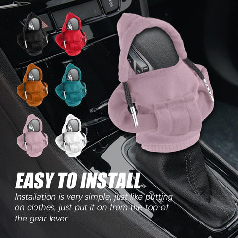 1PCS Shift Cover for Car, Shift Knob Cover, Car Gear Shift Cover, Hoodie Car Shifter, Hoodie Car Shifter, Soft Shift Knob Cover Interior Decor Acc...
