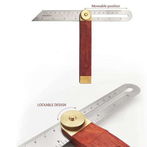 bevel gauge, Sliding Bevel Gauge, 8 Inch T Bevel Angle Finder with Wooden Handle T Measurements Ruler for for Craftsman Carpenter...