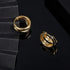 18K Gold Plated Hoop Earrings for Women Double Hoops Huggies Punk Earrings for Tenngirls...