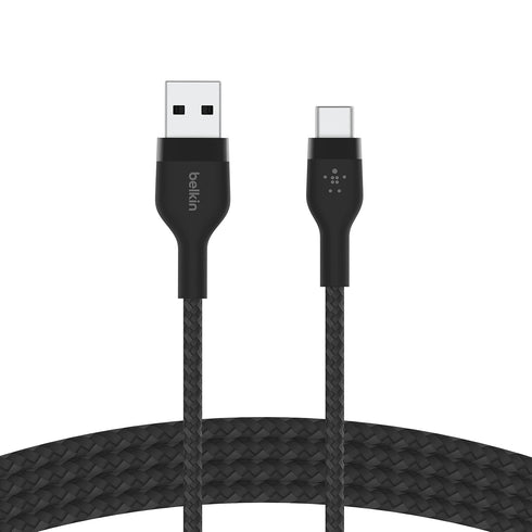 Belkin BoostCharge Pro Flex Braided USB-C to USB-A Cable (2M/6.6FT), Type C to A Cable USB-C USB-IF Certified Fast Charging Cable for iPhone 15, i...