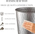 Monarch Abode Pewter Hand Hammered Metal Wastebasket for Home Office Bedroom, Decorative Waste Basket, Modern Bathroom Garbage Can, Durable & Deco...