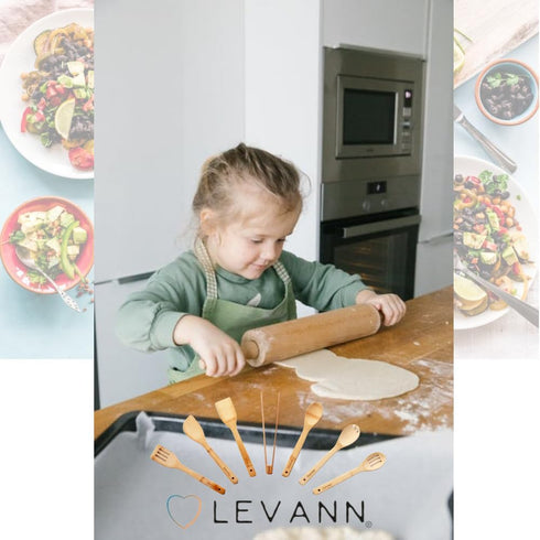 7-Piece Natural Bamboo Cooking Utensil Set...