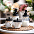 Amolliar Mason Jar Bathroom Accessories Set(4 Pack) - Foaming Soap Dispenser&Qtip Holder Set&Toothbrush Holder-Rustic Farmhouse Decor Bathroom Org...