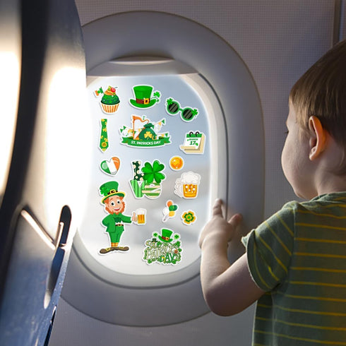 Window Clings Stickers for Kids Window Gel Clings Decals Thick Gel Clings Toddlers and Adults Classroom Home Nursery Airplane Birthday Party Suppl...