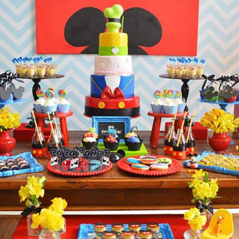 fozi cozi, 8 Pack Mickey Themed Mouse Party Favors for Kids 4-8 - Mouse Birthday Party Supplies, Candy Box Bags, Ice Cream Containers Bowls, Black...