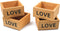 4 Pack Unfinished Wooden Box Rustic Small No Lid Wood Square Storage Organizer for DIY Crafts, Jewelry, Collectibles, and Home Decoration Succulen...