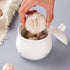 12 OZ Garlic Keeper with Lid, Porcelain Garlic Container Saver for Countertop (White 12 OZ)...