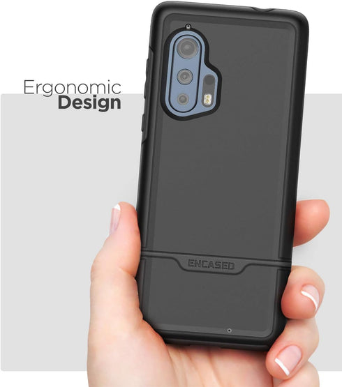 ENCASED Heavy Duty Motorola Edge Plus Case (2020 ONLY) Military Grade Full Body Rugged Cover for Moto Edge+ (Black)...