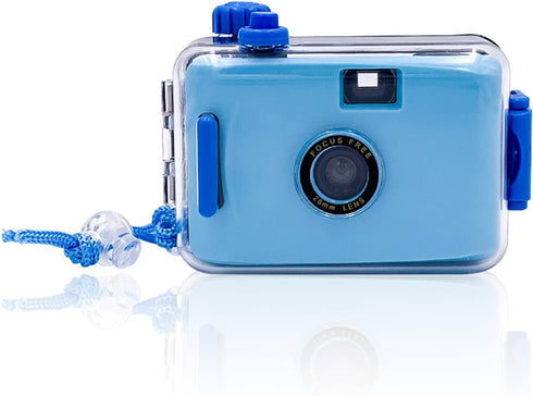 35mm Reloadable Waterproof Film Camera for Snorkeling, Manual Exposure, Without Film (Blue)...