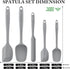 HOTEC Food Grade Silicone Rubber Spatula Set for Kitchen Baking, Cooking, and Mixing High Heat Resistant Non Stick Dishwasher Safe BPA-Free Set of...