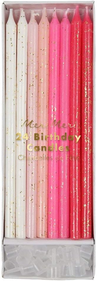 Meri Meri Glitter Birthday Candles (Pack of 24), 5.75" Tall, Unscented Meri Meri Candles...
