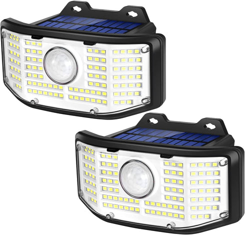 TWINSLUXES Solar Outdoor Lights, 3 Lighting Modes Solar Motion Sensor Security Lights, Solar Flood Lights 270°Wide Angle, IP65 Solar Wall Lights,S...