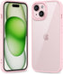 oakxco Thin Slim Clear case for iPhone 15 iPhone 14 iPhone 13 Case, Transparent Hybrid Hard Plastic & Soft Silicone Rubber Bumper, Non-Yellow Acry...
