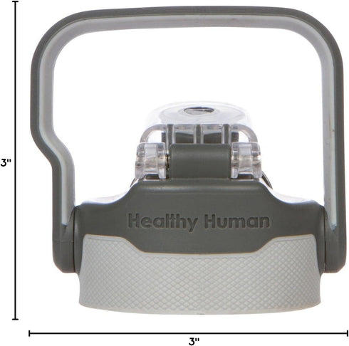 Healthy Human FLIP N SIP Lid | Leak-Proof Water Bottles Lid | Dishwasher Safe & Durable Bottle Caps with Snap Metal Clip & Wide Mouth for All Heal...