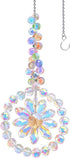Crystal Flower Suncatcher, Window Hanging Sun Catcher Ornament Rainbow Maker Indoor Outdoor Garden Patio Decor (Crystal AB)...