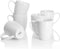 Sweese Porcelain Mugs - 12 Ounce for Coffee, Tea, Mocha and Mulled Drinks - Set of 6, White...