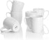 Sweese Porcelain Mugs - 12 Ounce for Coffee, Tea, Mocha and Mulled Drinks - Set of 6, White...