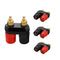 4Pcs Black and Red Plastic Shell 4mm Speaker Terminal Binding Post Power Amplifier Dual 2-Way Banana Plug Jack for Speaker Amplifier Terminal...