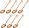 uxcell 7Pcs Stainless Steel Shell Shape Coffee Spoon Tableware Dessert Spoons Stirring Mixing Spoon for Tea Coffee Cake Sugar, 5 Inch Rose Gold...